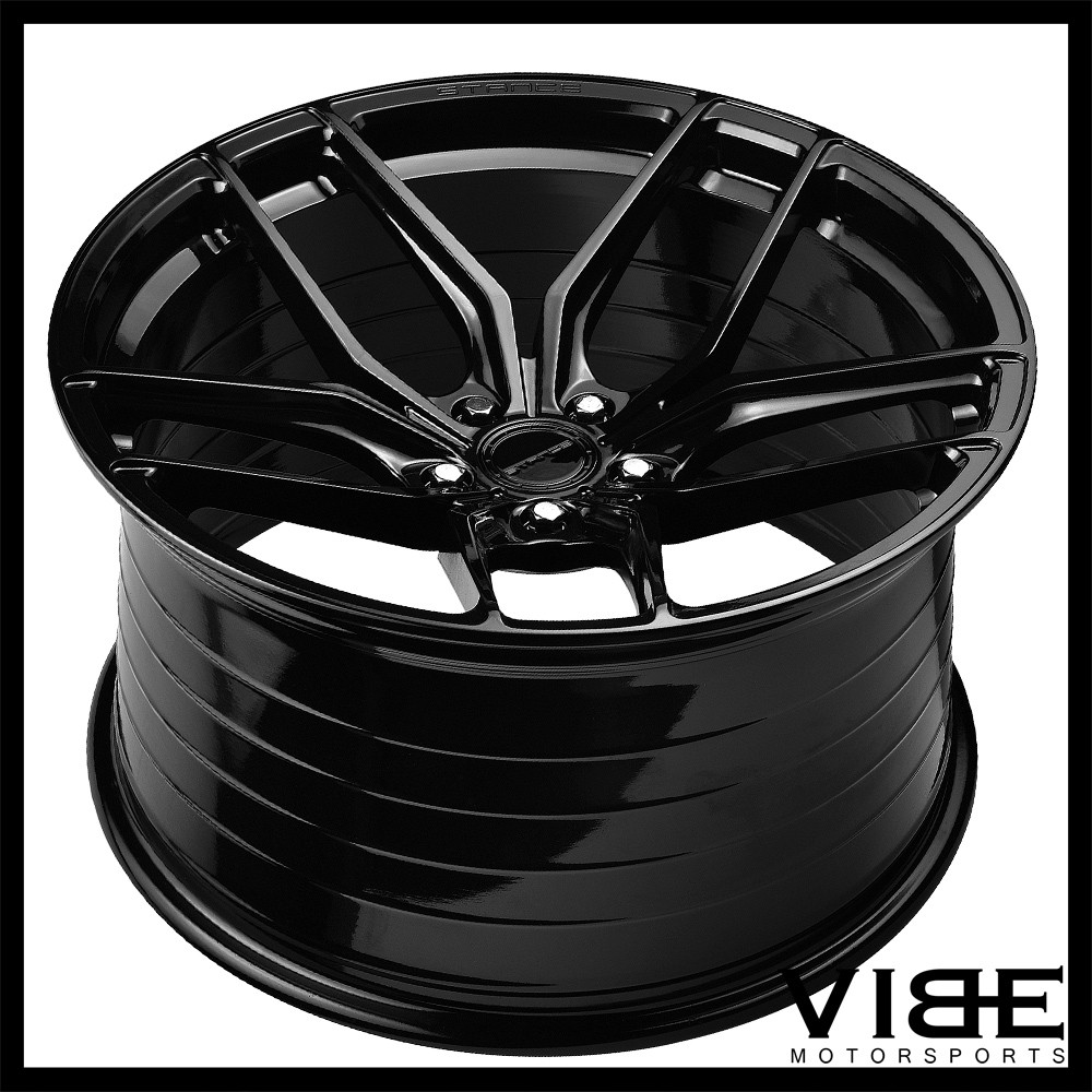 22" STANCE SF03 GLOSS BLACK CONCAVE WHEELS RIMS FITS BENTLEY CONTINENTAL GT