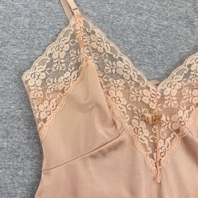 Vintage Sliperfection Chemise Womens 34 B Peach Slip Negligee Lingerie Nightgown
