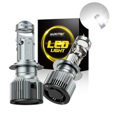 Pair H7 Led Headlight Bulb With Hd Fisheye Lens 6500k White Lamp Canbus Y19