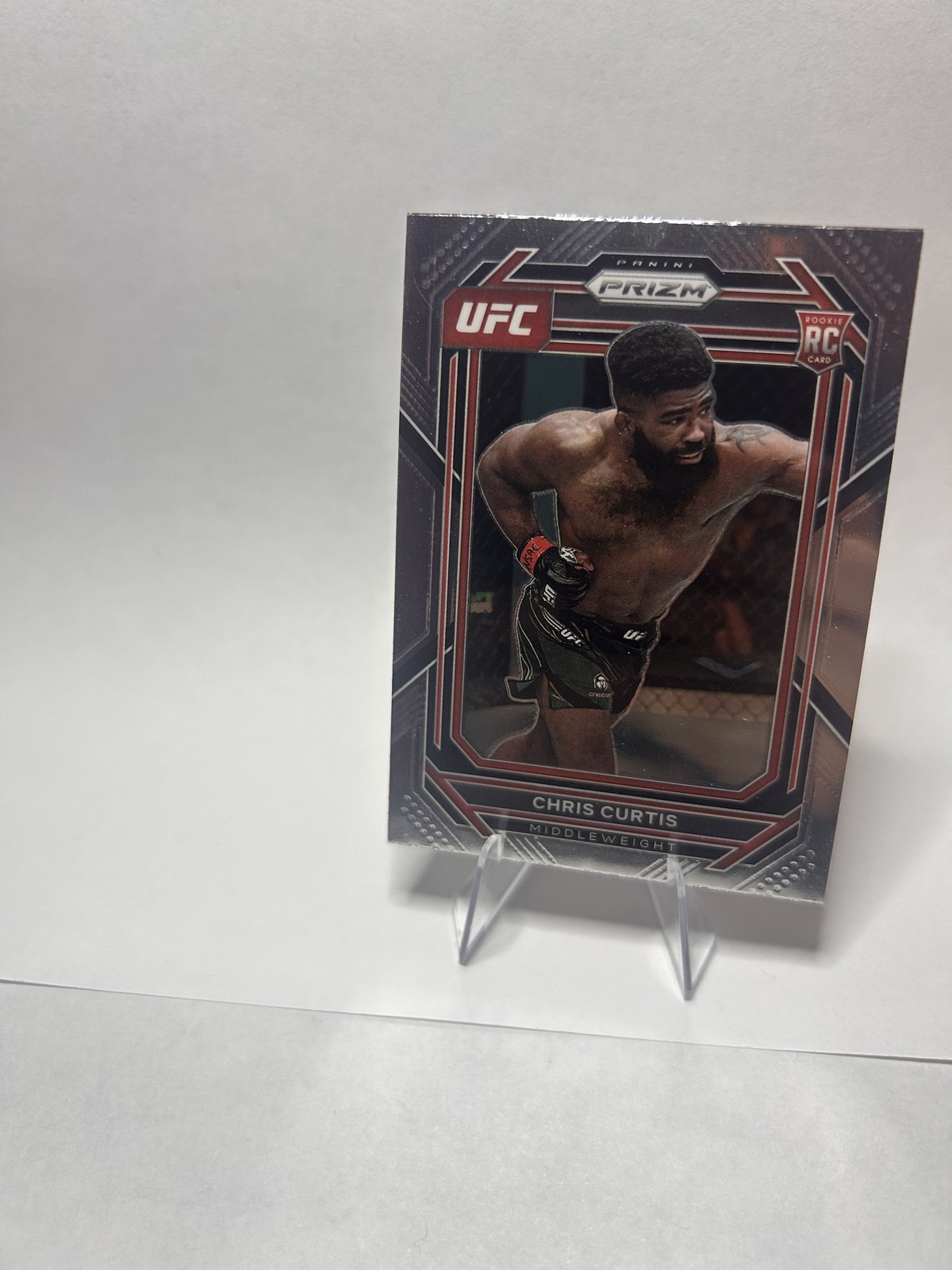 2023 Panini Prizm UFC #105 Chris Curtis Ruby Wave Prizms