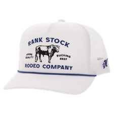 Hooey "Rank Stock" White Blue Trucker Cap 2662T-WH