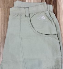 The North Face Hiking Pants Women s Cargo Size 10 Logo Beige Nylon Trousers