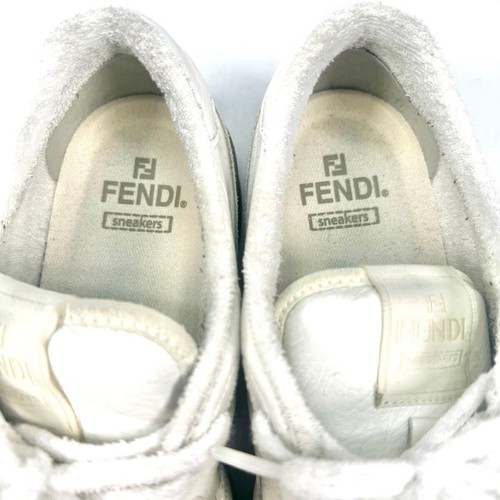 Fendi Men’s Suede Sneakers 8 US/26cm White Casual - Picture 6 of 8