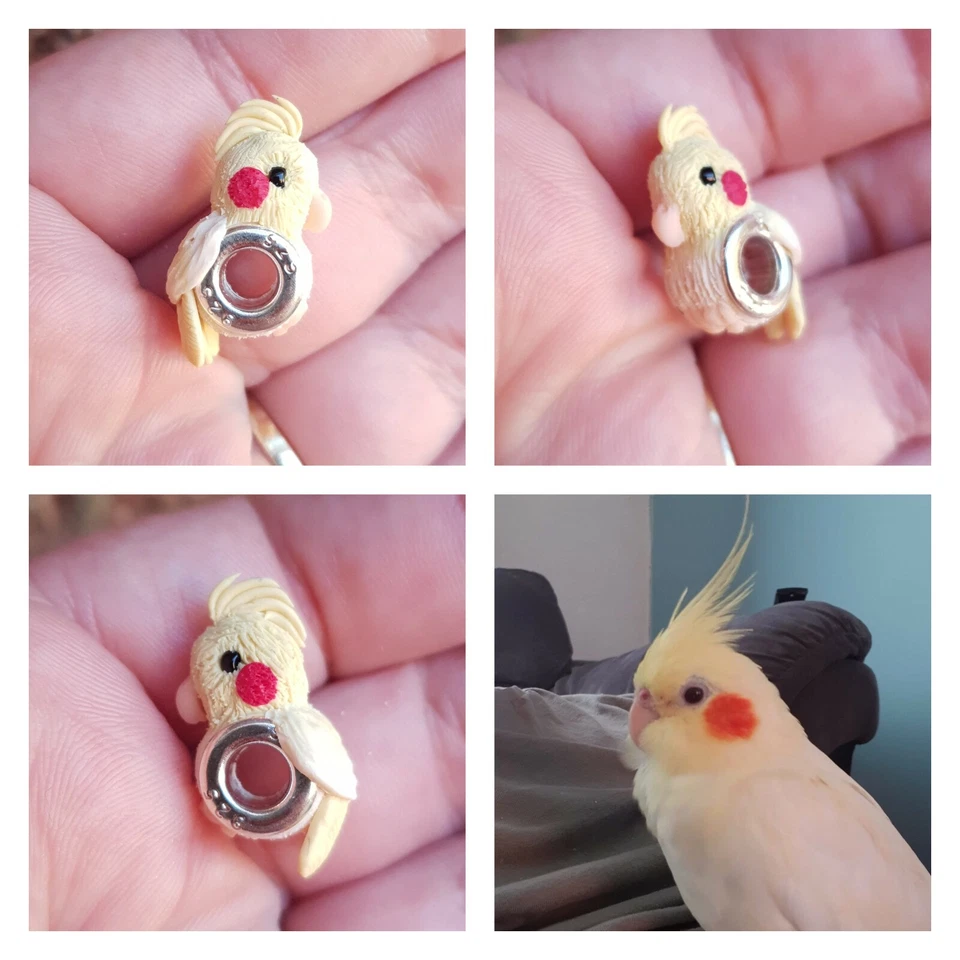 MINI GATO PAPAGAIO COELHO personalizado animal de estimação joia presente charme pulseira contas - Imagem 4 de 4