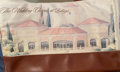 The Wedding Chapels at Bellagio Las Vegas Reusable Canvas Tote Bag NEW