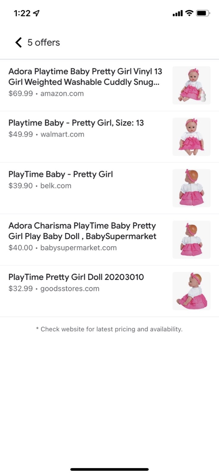 Adora Playtime Baby Pretty Girl 13 Inch Doll
