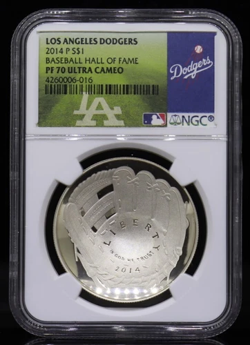 2014-P National Baseball Hall of Fame Silver Dollar  NGC PF70 Ultra Cameo