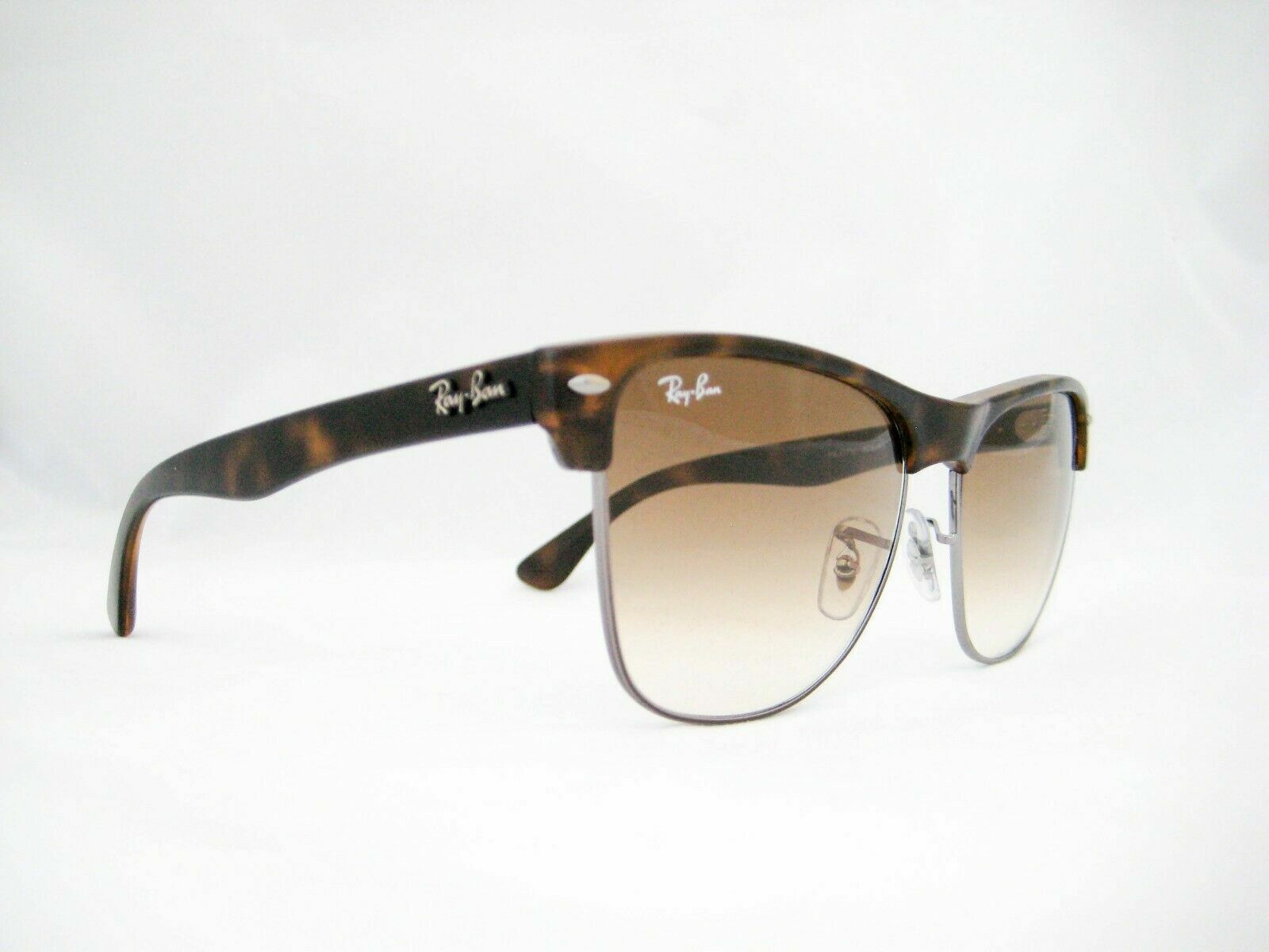 Ray Ban Rb4175 Oversized Clubmaster 878 51 Brown Gradient Lens With Havana Frame For Sale Online Ebay