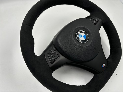 BMW 1 3 Series M3 E81 E82 E88 E90 E92 E93 M Steering Wheel FLAT BOTTOM Alcantara - Picture 2 of 11
