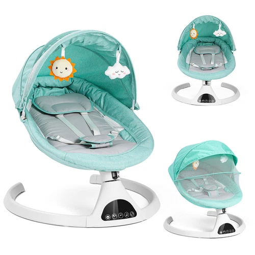 Multifunktion Babywippe Elektrisch Babyschaukel mit Fernbedienung & 5-Punkt-Gurt - Bild 21 von 37
