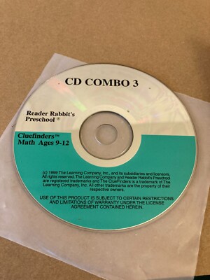 Reader Rabbit's Preschool / Cluefinders Math CD-ROM COMBO 3 (1999) Win PC Mac