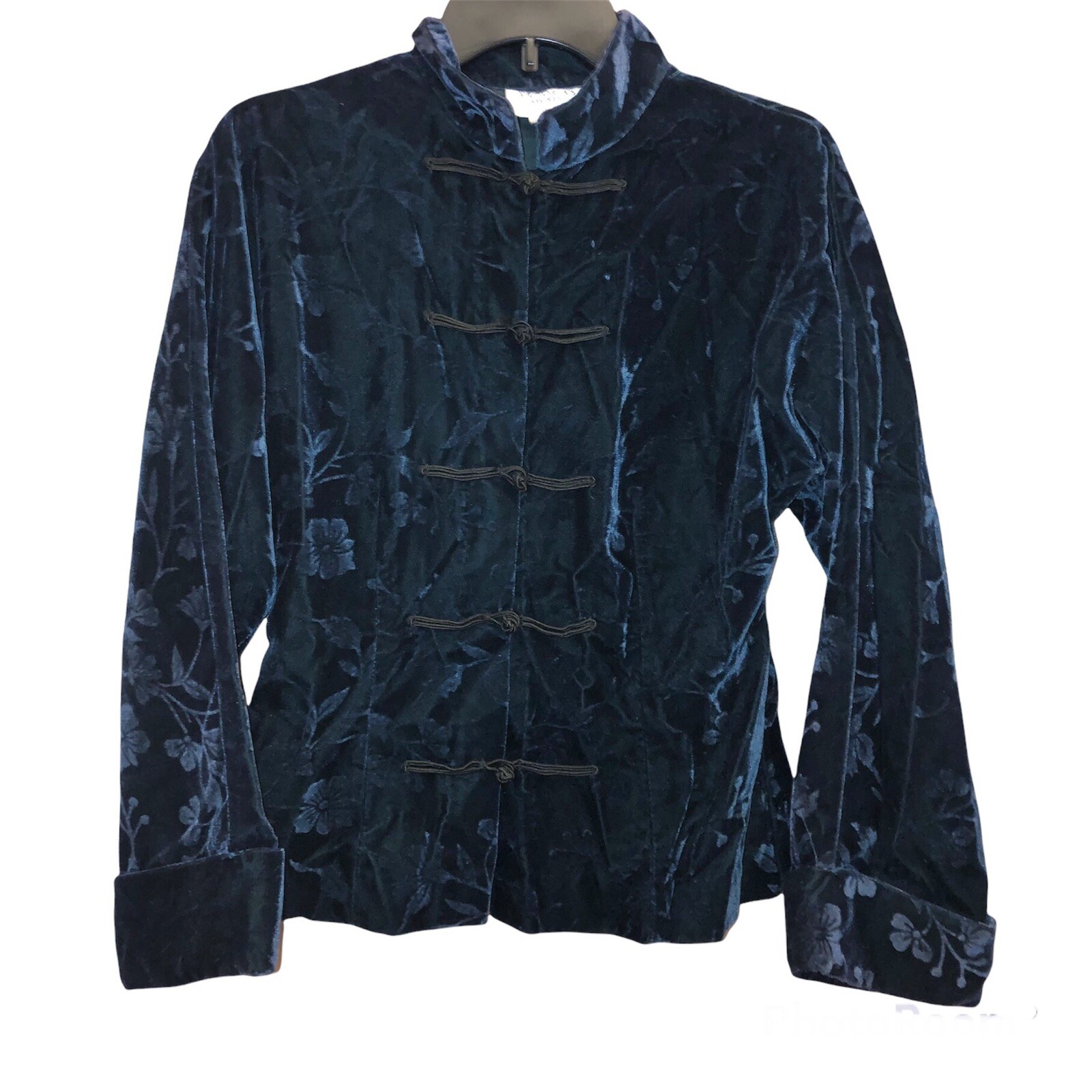 Victoria’s Secret Vintage Floral Velvet Bed Jacket Bl… Gem