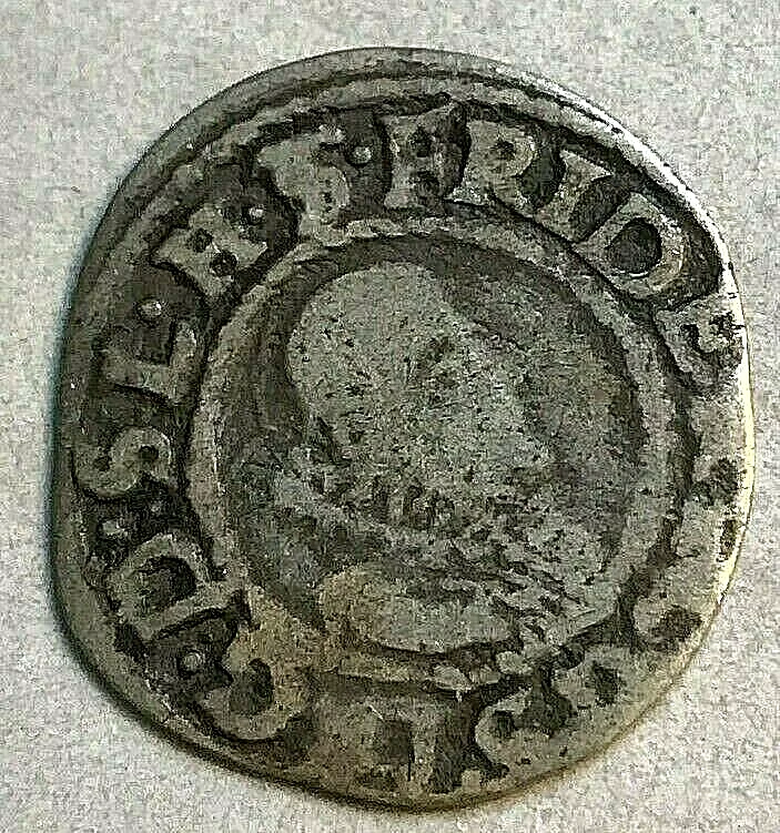 (1)6z4 (1624) Schleswig-Holstein-Gottorp 1/16 Thaler Pleasing Original VF CHN - Image 2 of 2