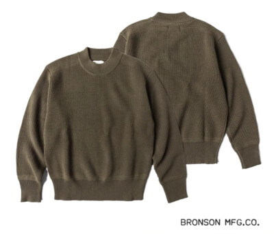 Bronson 1930s US Navy Seaman's Sweater Mock Neck Woolen Men's