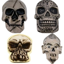 skull skeleton antiqued vintage metal mens belt buckle halloween women costume