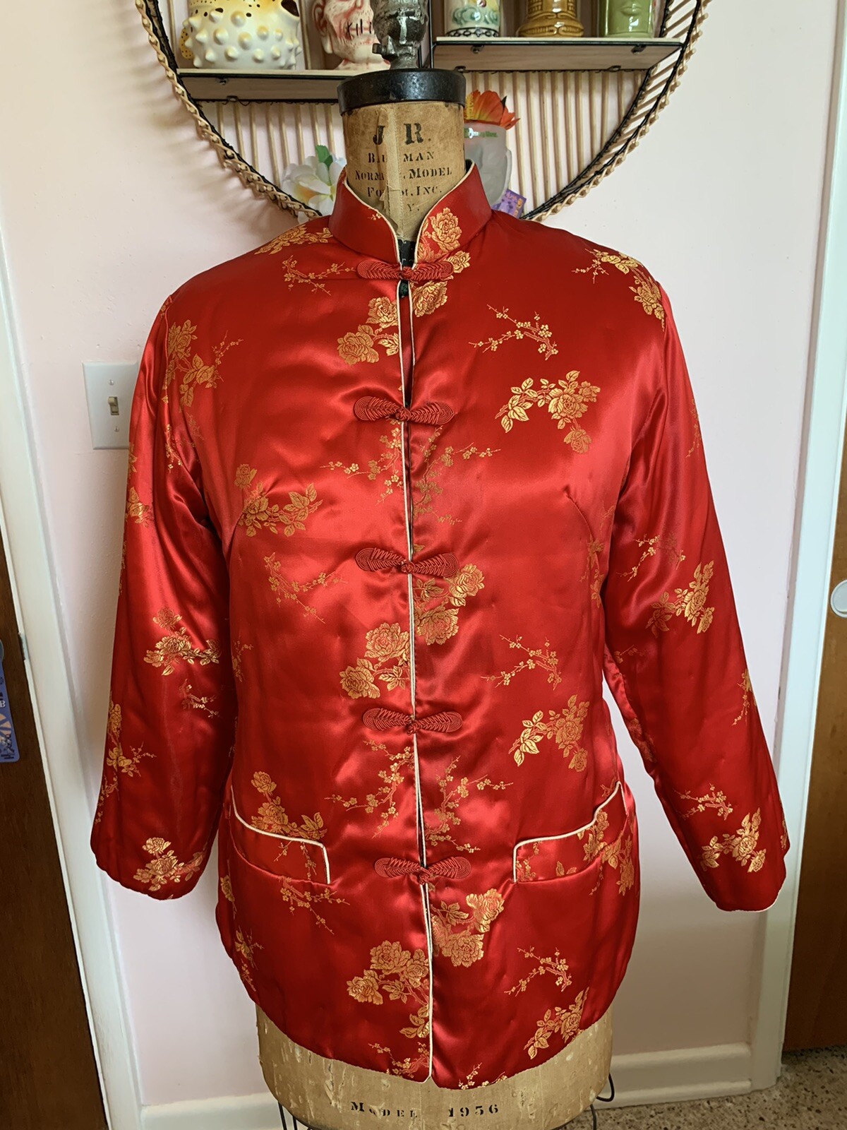 Asian Reversible Vintage Quilted Jacket Gem