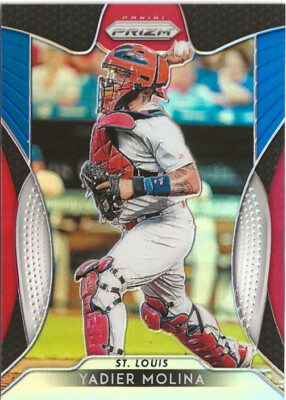 2019 Panini Prizm Yadier Molina Red White Prizm SP #8 