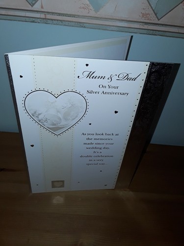 Mum & Dad On Your Silver Anniversary Card