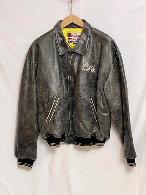 Lederjacke Herren Diesel XXL, Bomber Antikleder