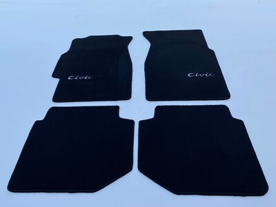 for Honda Civic ek 2dr Coupe Black Car Carpet Floor Mat Set 4pcs 1996 - 2000