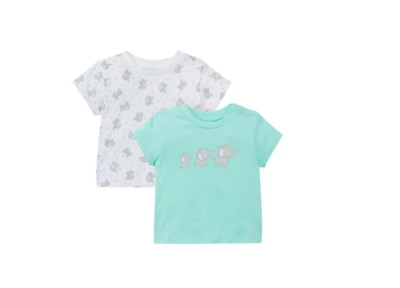 BPC/BON PRIX 2ER-PACK BABY T-SHIRTS AUS BIO-BAUMWOLLE ALTER 4-9 MONATE NEU MIT ETIKETT