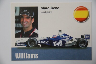 Marc Gene - 2003 Williams - 2003 Hungarian Lulu card - extremely rare
