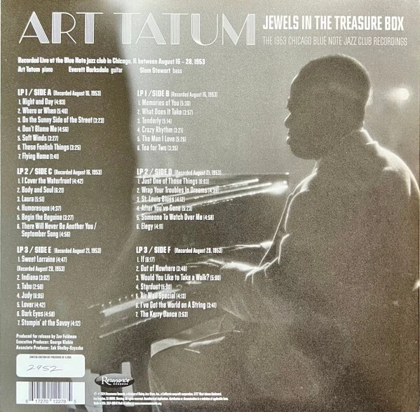 Art Tatum Jewels In The Treasure Box: The 1953 Vinyl LP RSD 2024 NEW - Image 2 of 3