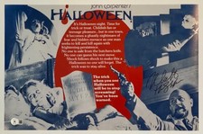 Nick Castle Signed Halloween 11x17 Movie Poster Photo Michael Myers Beckett COA