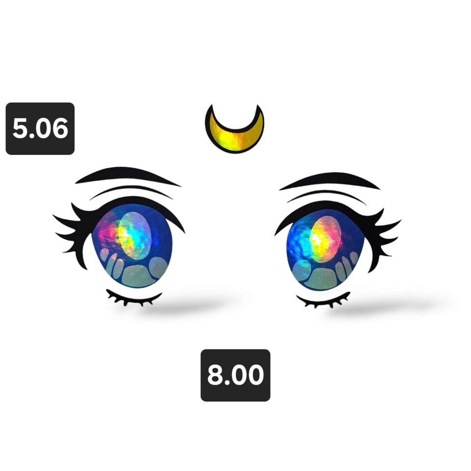 Sailor Moon Anime Eyes Serena Usagi Holographic 3M Car Sticker Decal