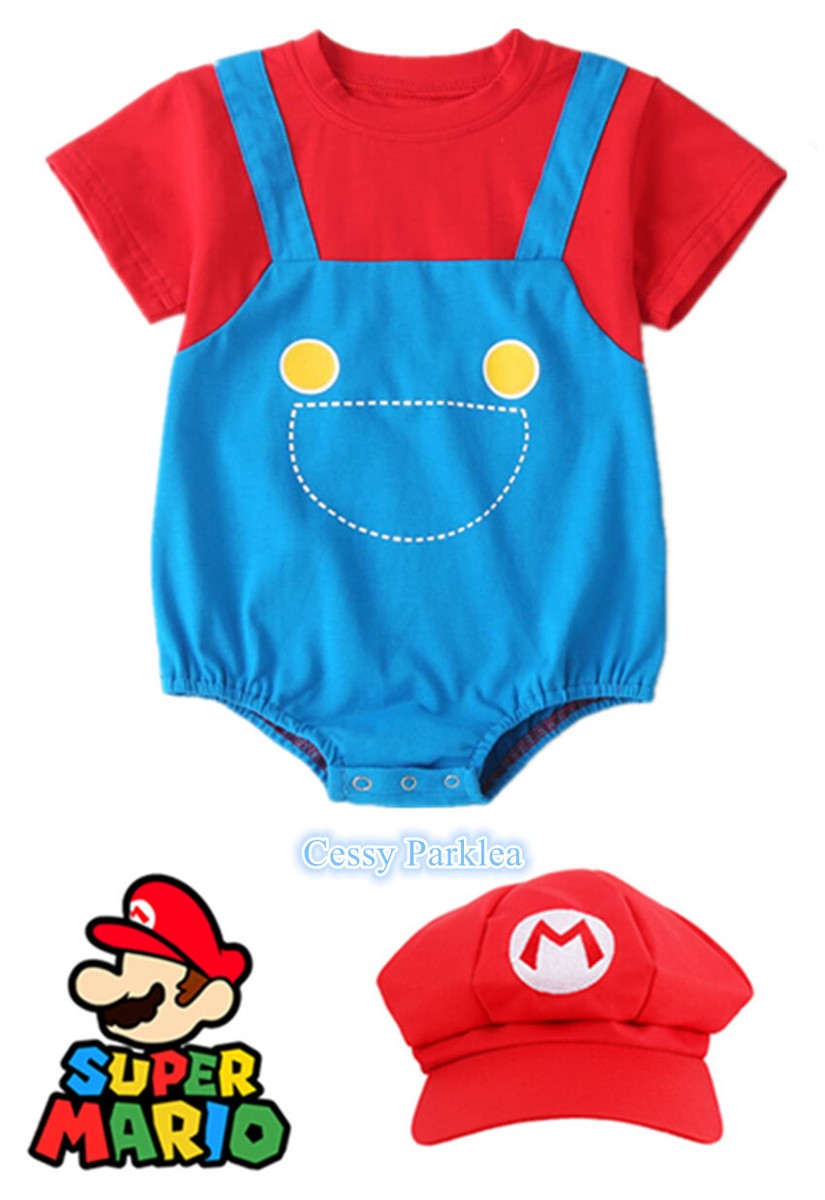 SN-G4-2 Unisex Baby Infant Boys Girls Super Mario Baby Romper