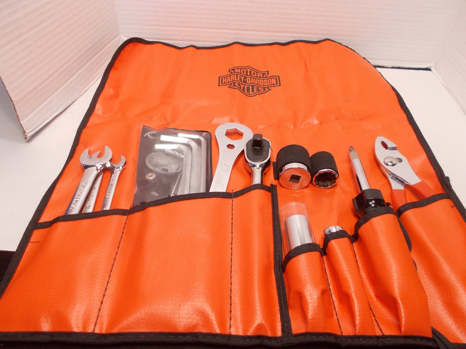 Vintage Harley Davidson Tool Kit, Set Wrench screwdriver Socket Vinyl