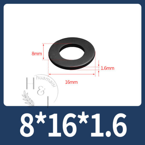 Schwarz Unterlegscheiben M2 M3 M4 M5 M6 M7 M8 M10 M12 M14 M16 M18 M20 M22 - M30 - Bild 18 von 37
