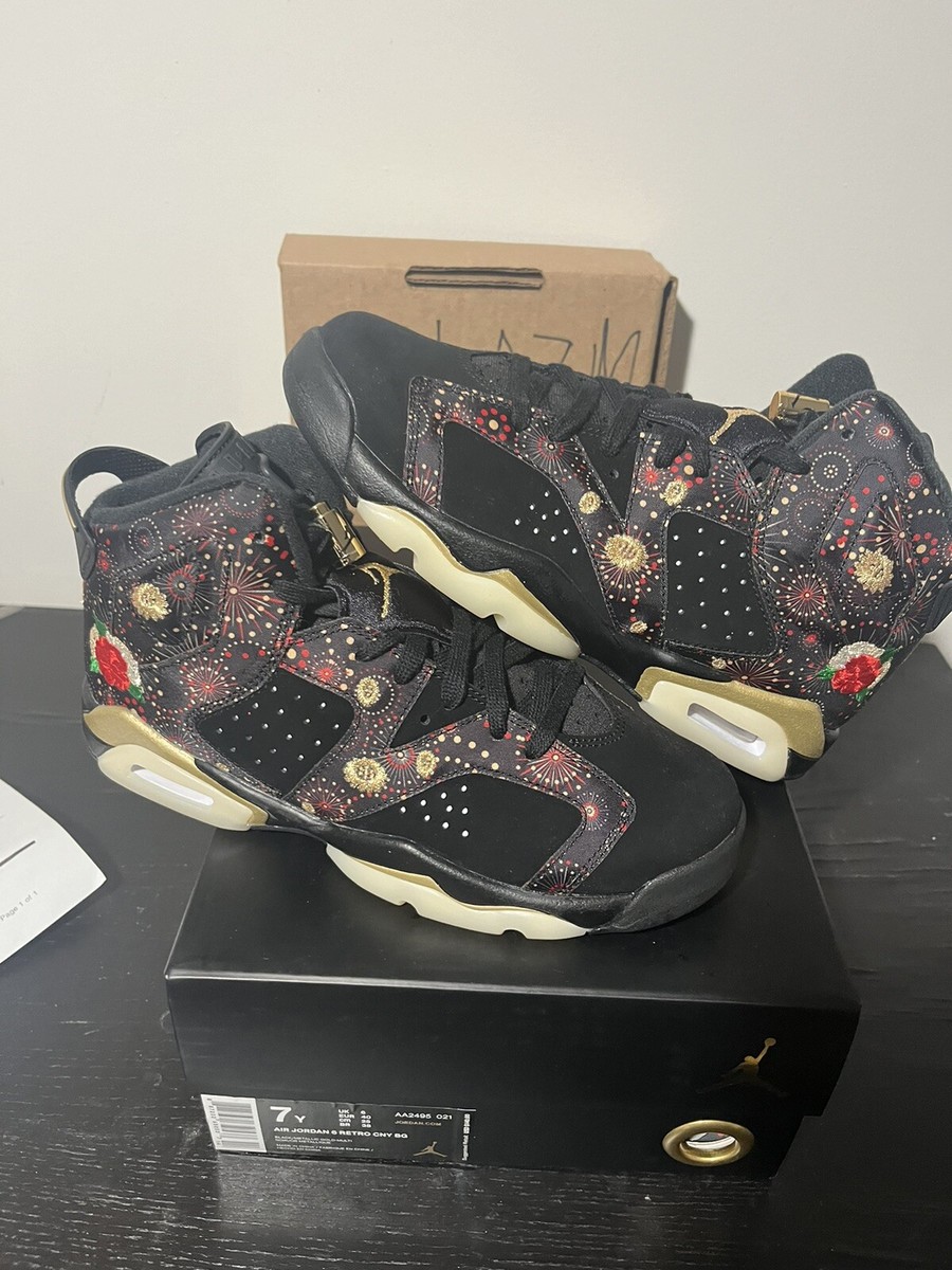 Nike Air Jordan 6 Retro BG Chinese New Year AA2495-021 BIG KID SZ 