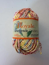 Coats & Clark Yarn Royale Lovebeads Acrylic poly  66 yd 50g Color: Surfer