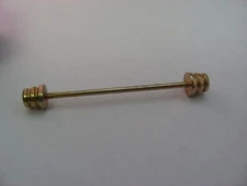 Stacked Circles Design Vintage Mens Collar Holder Bar Jewelry