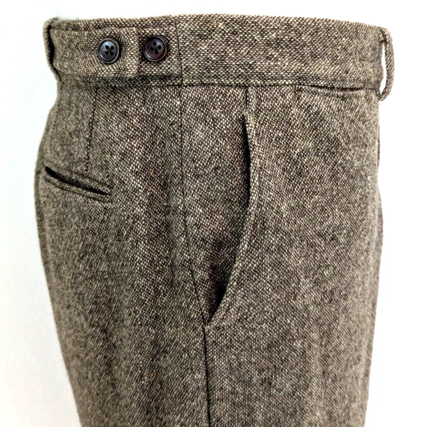 RALPH LAUREN Double RL RRL Men's 100% Wool Tweed Pants Brown Size 31 $495 READ * - Image 2 of 4