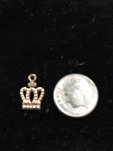Authentic King Crown Coppery Gold plated Bangle charm pendant Bg2 Style C