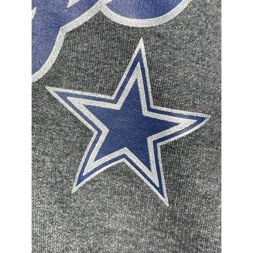 Dallas Cowboys NFL Her Style Grey Longsleeve Logo Hoodie Top Women's XL - Picture 3 of 12