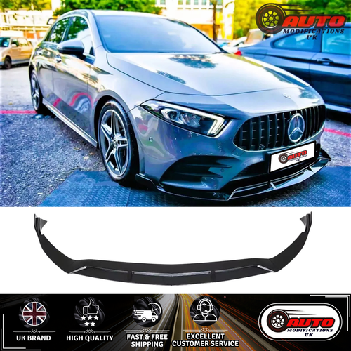 Mercedes A Class A35 A45 W177 AMG Line Brabus Style Front Splitter Spoiler Lip - Picture 3 of 10
