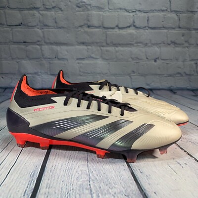 adidas Predator Elite FG Soccer Cleats Platinum Metallic Black
