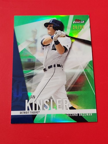 Ian Kinsler 2017 Topps Finest Green Refractor 36/99, #65, Detroit Tigers - Imagen 3 de 6