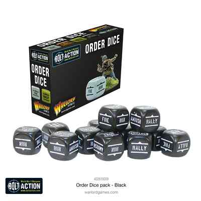Warlord Games Bolt Action Orders Dice Pack - Black