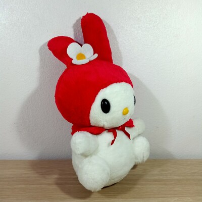 Sanrio Vintage My Melody 1998 Eikoh Japan Fuzzy Sitting Plush Toy