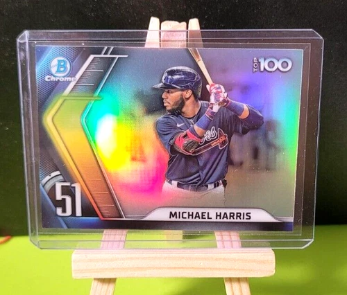 2022 BOWMAN CHROME MICHAEL HARRIS TOP 100 ROY  ATLANTA BRAVES #BTP-51