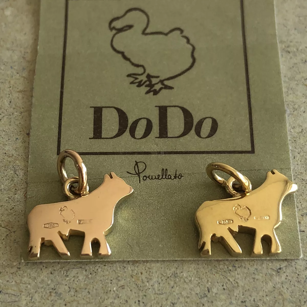 Dodo Grapefruit 18kt Rose Gold Ox Bull Pendant Rare 100 Original Collector