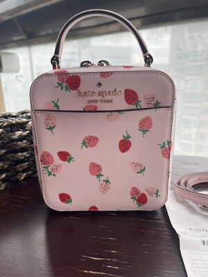 Kate Spade New York Staci Daisy Wild Strawberries Vanity Crossbody Purse 