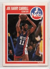 1989-90 Fleer Basketball Card #95 Joe Barry Carroll-New Jersey Nets- SB