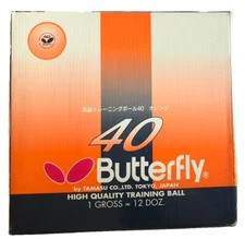 Butterfly 40 Training Ball Table Tennis Balls 143 Count Ping Pong Japan Orange