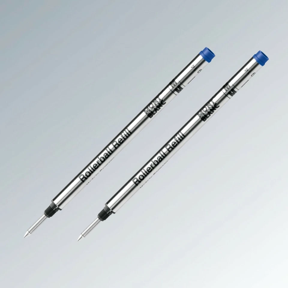 MontBlanc Rollerball Tintenschreiber Refill mine M Royal Blue Blau 2 Stück - Bild 2 von 3