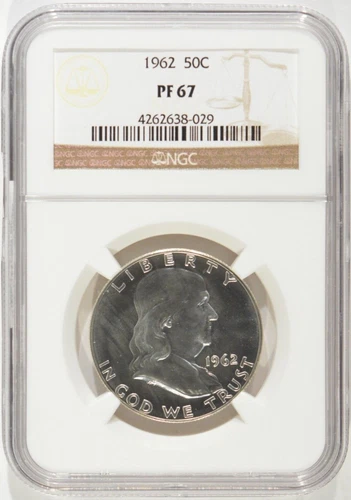 1962 Proof Franklin Silver Half Dollar 50c NGC PF67 4262638-029